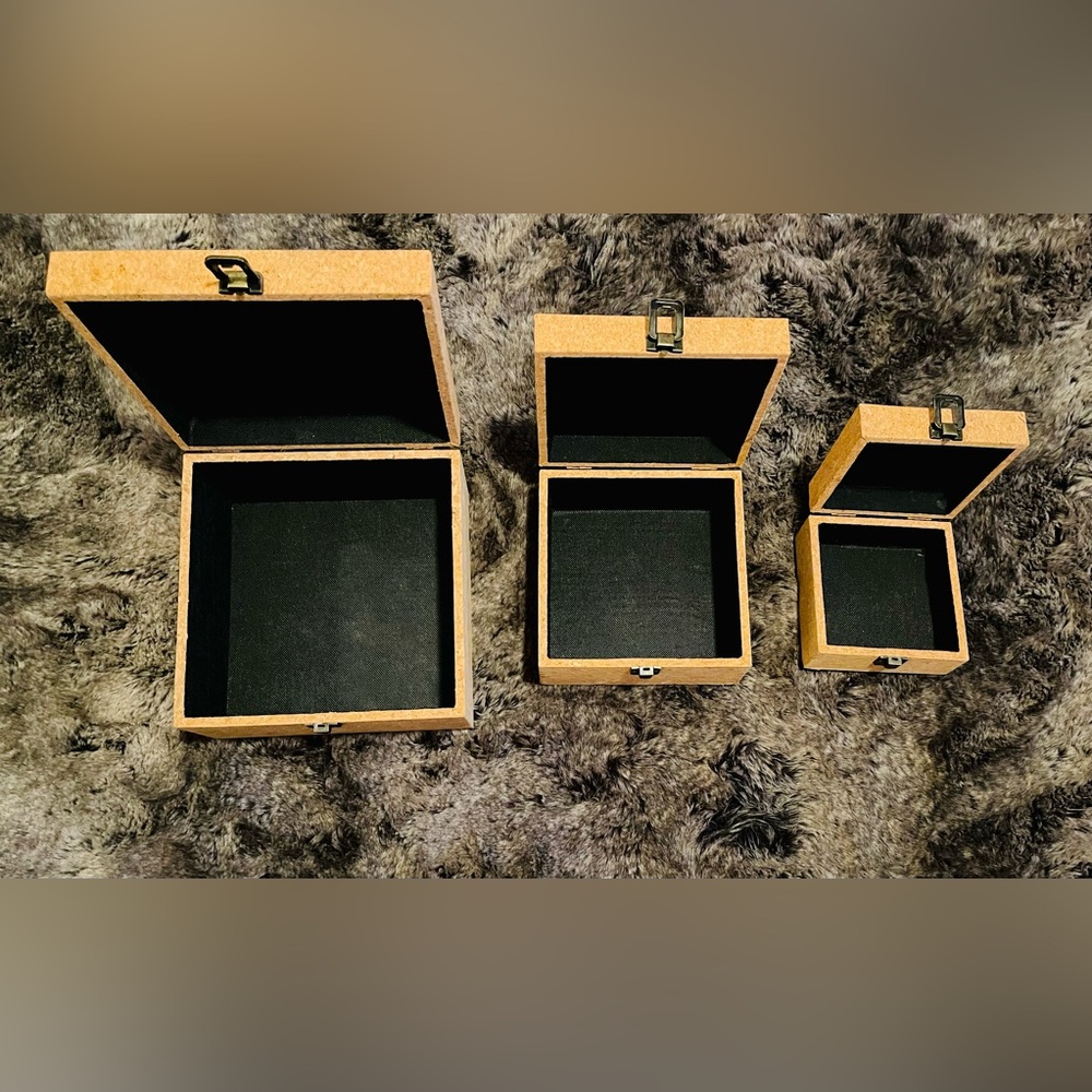 Cork Keepsake Box Set of Three